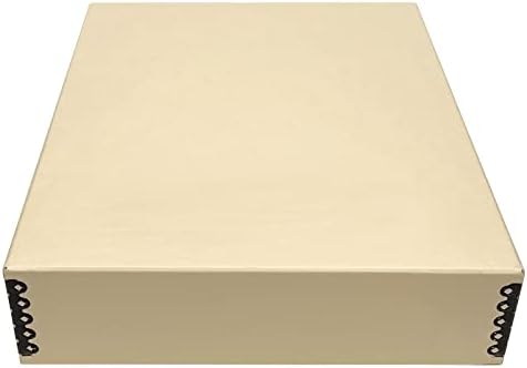 Golden State Art, Archival Drop Front Storage Box, Tan-11.75x15.25x3 Inch by GoldenStateArt