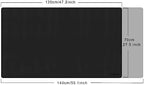 Mydours 48"x28" XXL Large PU Leather Desk Mat, Gaming Mouse Pad, (Black) - Image 3