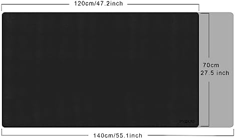 Mydours 48"x28" XXL Large PU Leather Desk Mat, Gaming Mouse Pad, (Black) - Image 3