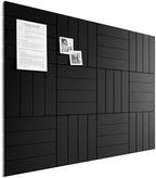 Bumusty 48" x 36" Large Cork Board Alternative, Black by BUMUSTY