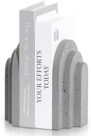 Decorative Bookends for Shelves, Heavy Duty Resin Book Stoppers for Books by AdornMyHomeEnjoyMyLife