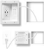 in Wall Cable Concealer Kit with Brush Wall Plate TV Cable Hider Wall Kit-9.8FT Cord, UL Listed, Recessed AC Outlets Box with Two USB Port for Wall-Mounted TV and Home Theater by Unknown