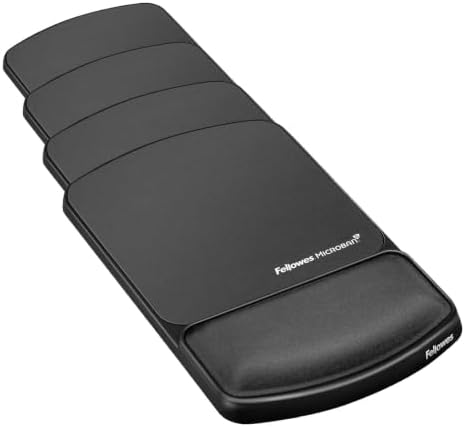 Fellowes MICROBAN Gel Mouse Pad Wrist Support - Graphite (9175101) (Pack of 4) by FellowesBrands