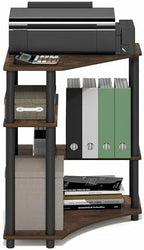 Furinno Turn-N-Tube Toolless Corner Desk, Gaming Desk, Amber Pine - Image 6