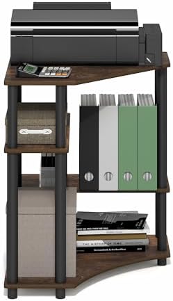Furinno Turn-N-Tube Toolless Corner Desk, Gaming Desk, Amber Pine - Image 6
