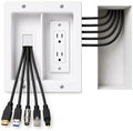 Premium in Wall TV Cable Management Kit for 65+ Inch Smart TVs with Recessed Triple Outlet Box, Wire Hider, Pass Through Plate, Low Voltage Cable Plate, Wire Concealer, Home Theater DIY by Unknown