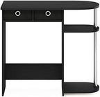Furinno Go Green Desk, 31.5" Wide Gaming Desk with 2 Side Shelves and Storage Bins, Computer Desk, Office Desk for Home Office, Study Room, Dorm, Bedroom, Americano - Image 6