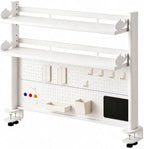 Desk Hutch Shelf with Pegboard for Dorm Office,Desktop Storage Organizer by Unknown
