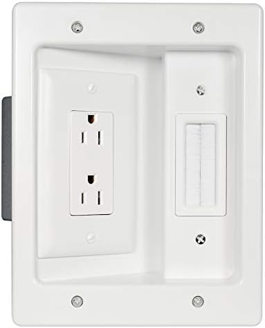 Legrand – OnQ in-Wall Cable Management Kit for Power & Low Voltage Cords – Hides TV or Display Cables Retrofit Behind the Wall – UL Listed TV Cord Hider w/DIY Install & Included Hardware – HT2102WHV1 by Legrand-On-Q