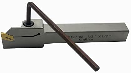 1/2" 3/8" Indexable Lathe Grooving Parting Holder with 10 Pieces GTN- SP200 Heavy Duty Nickel Plated ZQ1212R02 Right -Hand Cut Off Tool Carbide Inserts (1/2" ZQ1212R02 with 10pcs Inserts) - Image 4