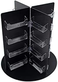 Marketing Holders Rotating Business Card Holder 32 Pocket Clear Acrylic Pockets and Black PVC Backing Counter Organizer for 3.5" x 2" Gift Cards by MarketingHolders