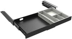 Under Desk Slide Out Pencil Drawer, Storage Organizer 15 Inch Wide, Ball-Bearing Slides, Black (8x14.4 Inch) (Pack of 2) - Image 4