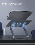 Lamicall Adjustable Laptop Stand for Desk for MacBook Air Pro HP 10-17.3'' - Image 3