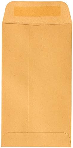 JAM PAPER #5.5 Coin Business Envelopes with Peel and Seal Closure - 3 1/8 x 5 1/2 - Brown Kraft Manila - Bulk 250/Box - Image 4