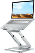 tounee Laptop Stand for Desk Adjustable Height, Telescopic Computer Stand with Pull Out Design Ergonomic Laptop Riser Fits All Laptops 10-17"-Silver by tounee