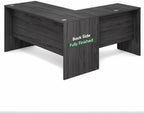 Furinno Roger 60 Inch L-Shaped Office Desk, Executive Desk with Reversible Desk Return, Modesty Panel, Desk Cord Grommet, Scratchproof, for Home Office, Coastal Grey - Image 5