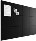 Bumusty 48"x 36" Large Felt Bulletin Board Tiles, Black by BUMUSTY