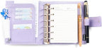 Moterm Pocket Luxe Rings Planner - Genuine Leather Binder Organizer (30mm Ring, Pebbled-Lavender) - Image 3