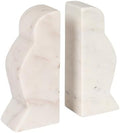 Creative Co-Op Decorative Marble Wave Bookends, Mottled White by Unknown