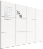 Bumusty 48"x 36" Large Felt Bulletin Board Tiles, Milky White by BUMUSTY