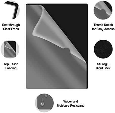 Black Vinyl Folders, Heavy Duty Plastic Folders with Clear Front Pocket, Doctor Stuff, Letter Size L-Type Document Holder for Home, Office and Medical, Pack of 100 - Image 4
