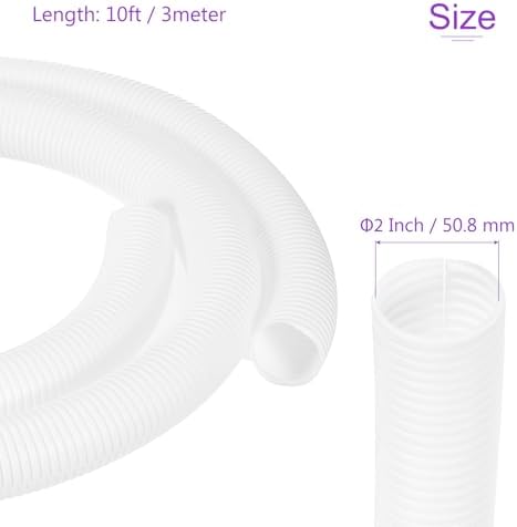 DMiotech 10ft Wire Loom Split Tubing 2 Inch(50.8 mm) ID White - Image 3