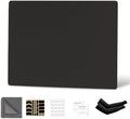 Glass Gaming Mouse Pad, Hard Mousepad for Gaming, 15.7” x 11.8” Ultra-Smooth Micro-Etched Surface Mousepad, Improved Precision & Speed, Anti-Slip Base, Black by Unknown