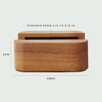 COREMINDED Adjustable Dual Vertical Laptop Stand for Desk, Wooden Laptop Holder, MacBook Pro Stand, Wood Mac Air Dock - Image 3