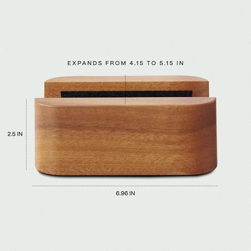 COREMINDED Adjustable Dual Vertical Laptop Stand for Desk, Wooden Laptop Holder, MacBook Pro Stand, Wood Mac Air Dock - Image 3