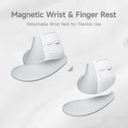 SANWA Wireless Ergonomic Mouse for Large Hands with Wrist Rest, White - Image 6