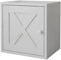 FUSUNBAO Magic DIY Cube Storage Organizer Stackable Cubes for Home Books Clothes Toy-Modular Cubby Storage System-Office Cubical-Bookcase Closet (Pure White-Washed, Door Cube) by FUSUNBAO