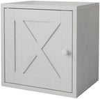 FUSUNBAO Magic DIY Cube Storage Organizer Stackable Cubes for Home Books Clothes Toy-Modular Cubby Storage System-Office Cubical-Bookcase Closet (Pure White-Washed, Door Cube) by FUSUNBAO