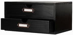 Small Wooden Drawers Wooden Box with Drawer Black by PACKGILO