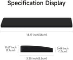 Ergonomic Sloped Keyboard Wrist Rest Honeycomb Hollow Bottom Pure Silicone Non-Slip Wrist Support Pad for Office Typing Gaming Desktop Laptop Relieve Wrist Fatigue(Black) - Image 2