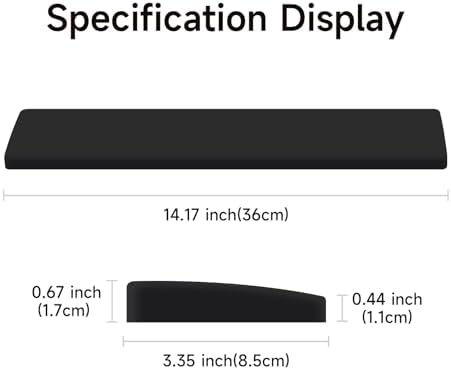 Ergonomic Sloped Keyboard Wrist Rest Honeycomb Hollow Bottom Pure Silicone Non-Slip Wrist Support Pad for Office Typing Gaming Desktop Laptop Relieve Wrist Fatigue(Black) - Image 2