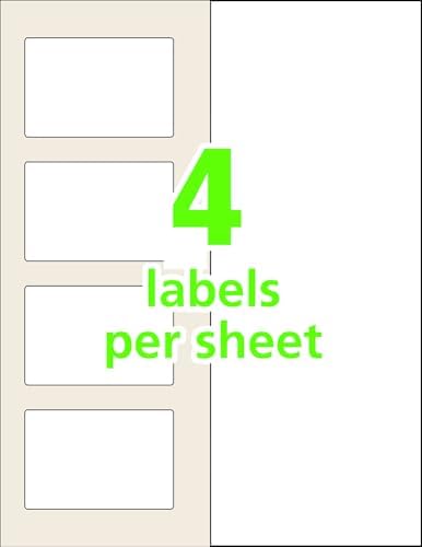Avery® 00756 Easy Align® Self-Laminating ID Labels, Laser/Inkjet, 2 15/16 x 3 5/16, White (Pack of 100) - Image 3