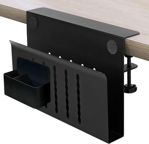 Desk Side Storage Organizer, Under Desk Laptop Holder with Magnetic Slot by osseph