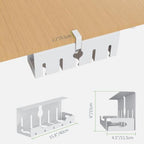 KEEGH Under Desk Cable Management Tray 16 in, Cable Organizer Tray, White - Image 5