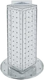 Azar Displays 700220-CLR Pegboard 4-Sided Revolving Counter Display, Clear Translucent Color by AzarDisplays