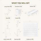 VUSIGN Pegboard Combination Wall Organizer Kit 22" x 22", White - Image 3