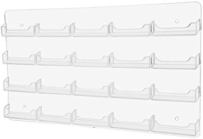 Marketing Holders Wall Business Card Holder with Hanging Hardware 20" x 10" Clear Acrylic Rack Holds 3.5" x 2" Horizontal Printed Gift or Appointment Cards for Medical and Legal Offices by MarketingHolders