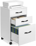 VASAGLE Mobile File Cabinet, 3 Drawers Filing Cabinet with Wheels by VASAGLEbySONGMICSHOME