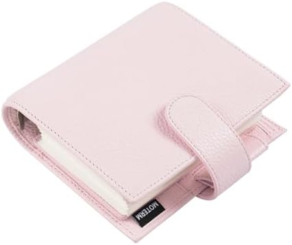 Moterm Pocket Luxe Rings Planner - Genuine Leather Binder Organizer (30mm Ring, Pebbled-Quartz) by Moterm