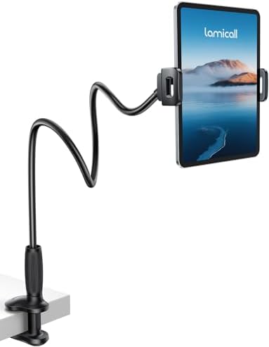 Lamicall Gooseneck Tablet Holder for Bed, Unique Tapered Flexible Arm by Lamicall