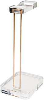RUSSELL+HAZEL Acrylic Headphones Stand with Gold Hardware, Clear Headset Holder & Desk Accessory for Home Office Workspace Organization, 4" x 5" x 10.5"(Pack of 2) - Image 3