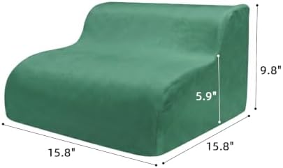 Foot Rest for Under Desk at Work,2-Tier Footrest with Handle Green - Image 5