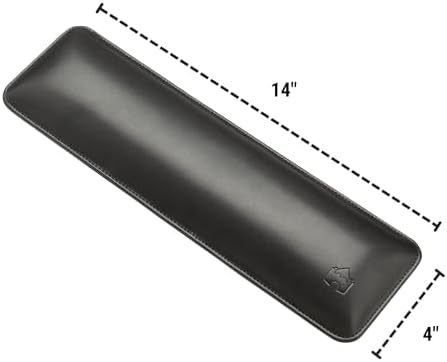 Bailey Tenkeyless by Castle - TKL Short Wrist Rest for Keyboards with around 87 Keys - Leather Ergonomic Computer Extra Firm Wrist Support - Typists, Gaming, & Heavy Office Use (Nightfall, Tenkeyless) - Image 2