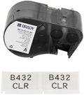 Brady Polyester Pre-Sized Labels for Label Printer BMP51/BMP53/M511-100 Self Adhesive Printer Labels - Black on Transparent (25,40 mm (W) x 48,26 mm (H)) - M5-78-432-CL-BK by BradyCorp
