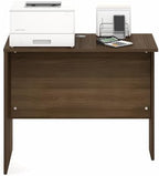 Furinno Roger Office Desk Return, 35 Inch Rectangular Desk Return for Executive Desk, Reversible with Cord Grommet, Scratchproof and Water-Resistant, for Home Study, Office, Modern Walnut - Image 5