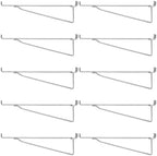 Shimeyao 10 Pcs 10 Inch Pegboard Shelf Brackets, Silver by Shimeyao